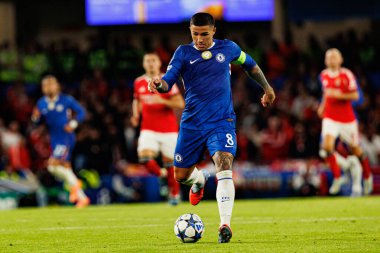 Enzo Fernandez seen during Champions League league phase game between Chelsea FC and  SL Benfica (Maciej Rogowski/ Ball Raw Images)