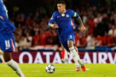 Enzo Fernandez seen during Champions League league phase game between Chelsea FC and  SL Benfica (Maciej Rogowski/ Ball Raw Images)