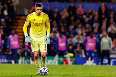Anatoliy Trubin seen during Champions League league phase game between Chelsea FC and  SL Benfica (Maciej Rogowski/ Ball Raw Images)