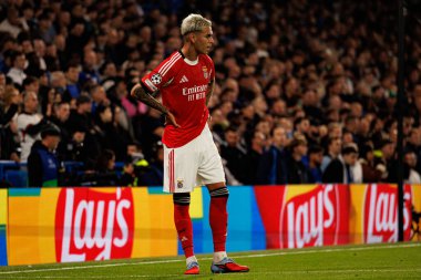 Enzo Barrenechea seen during Champions League league phase game between Chelsea FC and  SL Benfica (Maciej Rogowski/ Ball Raw Images)