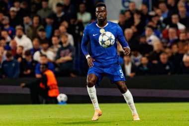Benoit Badiashile seen during Champions League league phase game between Chelsea FC and  SL Benfica (Maciej Rogowski/ Ball Raw Images)