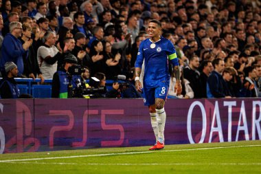 Enzo Fernandez seen during Champions League league phase game between Chelsea FC and  SL Benfica (Maciej Rogowski/ Ball Raw Images)