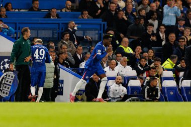 Jamie Gittens  seen during Champions League league phase game between Chelsea FC and  SL Benfica (Maciej Rogowski/ Ball Raw Images)