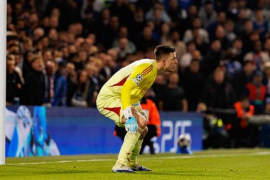 Anatoliy Trubin seen during Champions League league phase game between Chelsea FC and  SL Benfica (Maciej Rogowski/ Ball Raw Images)
