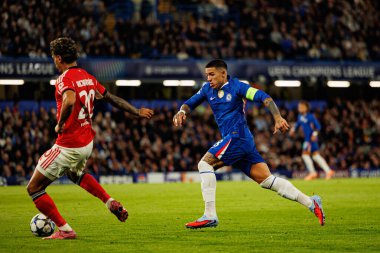 Enzo Fernandez seen during Champions League league phase game between Chelsea FC and  SL Benfica (Maciej Rogowski/ Ball Raw Images)