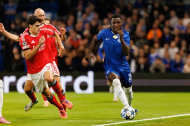 Antonio Silva and Moises Caicedo seen during Champions League league phase game between Chelsea FC and  SL Benfica (Maciej Rogowski/ Ball Raw Images)