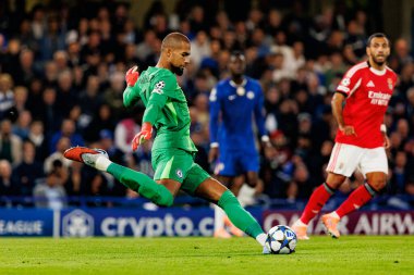 Robert Sanchez seen during Champions League league phase game between Chelsea FC and  SL Benfica (Maciej Rogowski/ Ball Raw Images)
