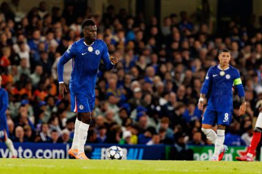 Benoit Badiashile seen during Champions League league phase game between Chelsea FC and  SL Benfica (Maciej Rogowski/ Ball Raw Images)