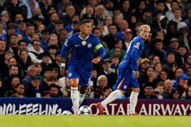 Enzo Fernandez seen during Champions League league phase game between Chelsea FC and  SL Benfica (Maciej Rogowski/ Ball Raw Images)