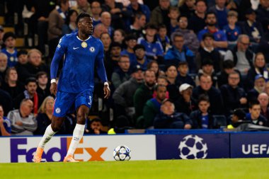 Benoit Badiashile seen during Champions League league phase game between Chelsea FC and  SL Benfica (Maciej Rogowski/ Ball Raw Images)