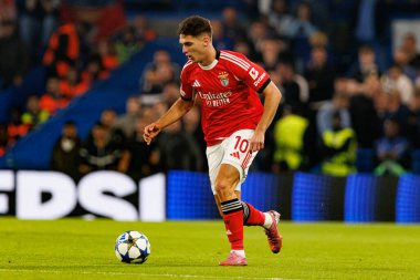 Georgiy Sudakov seen during Champions League league phase game between Chelsea FC and  SL Benfica (Maciej Rogowski/ Ball Raw Images)