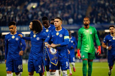 Enzo Fernandez seen during Champions League league phase game between Chelsea FC and  SL Benfica (Maciej Rogowski/ Ball Raw Images)