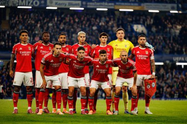 Team of Benfica seen during Champions League league phase game between Chelsea FC and  SL Benfica (Maciej Rogowski/ Ball Raw Images)