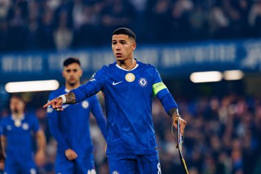Enzo Fernandez seen during Champions League league phase game between Chelsea FC and  SL Benfica (Maciej Rogowski/ Ball Raw Images)