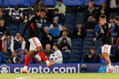 Vangelis Pavlidis seen during Champions League league phase game between Chelsea FC and  SL Benfica (Maciej Rogowski/ Ball Raw Images)