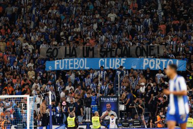 Fans of Porto with transparent for Jose Mourinho seen during Liga Portugal game between teams of FC Porto and SL Benfica at Estadio do Dragao (Maciej Rogowski/Ball Raw Images)