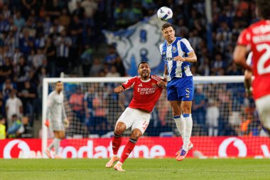 Vangelis Pavlidis and Jan Bednarek seen during Liga Portugal game between teams of FC Porto and SL Benfica at Estadio do Dragao (Maciej Rogowski/Ball Raw Images)