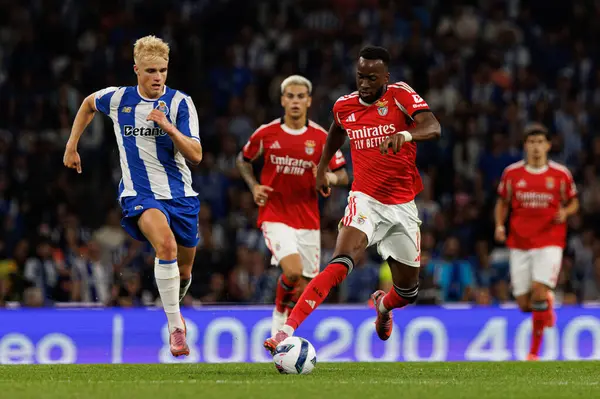 Victor Froholdt and Dodi Lukebakio seen during Liga Portugal game between teams of FC Porto and SL Benfica at Estadio do Dragao (Maciej Rogowski/Ball Raw Images)
