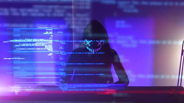 Step Shadowy World Hacking Digital Subterfuge Captivating Video Featuring Mysterious — Stockvideo