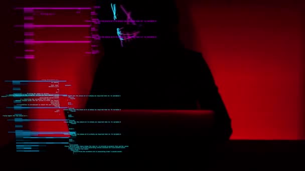 Step Shadowy World Hacking Digital Subterfuge Captivating Video Featuring Mysterious — Wideo stockowe