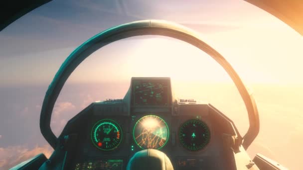 Das Video Fängt Den Atemberaubenden Blick Aus Dem Cockpit Eines — Stockvideo
