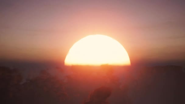 Clouds Sun Rising Sky Time Lapse Closeup Telephoto Lens Cestování — Stock video