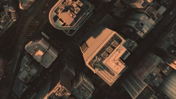 Aerial Filmvideo Und Ansicht Des Stadtzentrums Von Hongkong Bei Sonnenuntergang — Stockvideo
