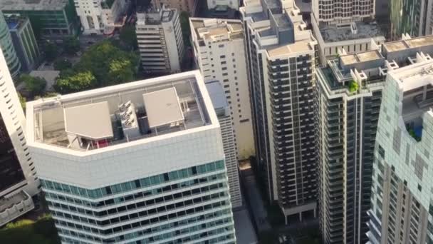 Eylül Hong Kong Şehir Merkezinin Kuş Bakışı Görüntüsü Şehir Merkezinin — Stok video