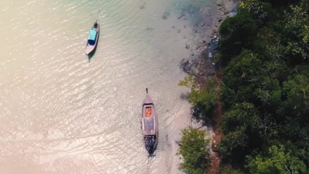 Flygfoto Över Phi Phi Leh Blå Lagun Thailand Högkvalitativ Film — Stockvideo