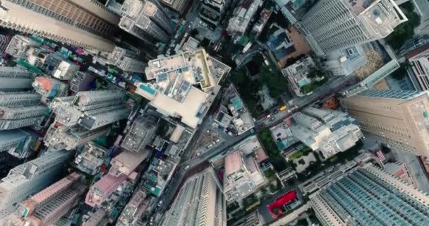 Vista Aérea Ciudad Hong Kong Durante Día Imágenes Alta Calidad — Vídeos de Stock