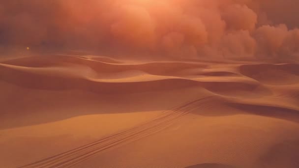 Una Tormenta Arena Desierto Calor Las Dunas Imágenes Alta Calidad — Vídeos de Stock