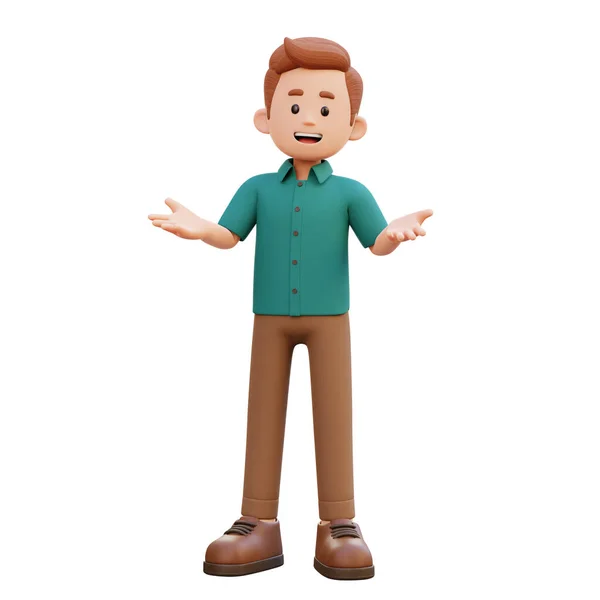 Male Character Talking — Stock Photo, Image