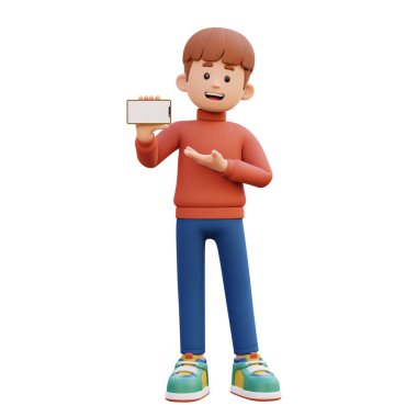 Cep telefonu olan çocuk.