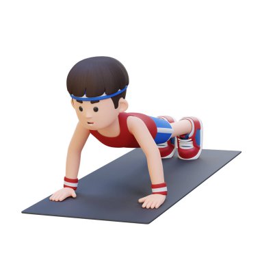 Yoga yapan bir adam.