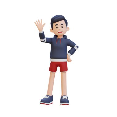 Üç gün boyunca küçük çocuğun el sallaması.