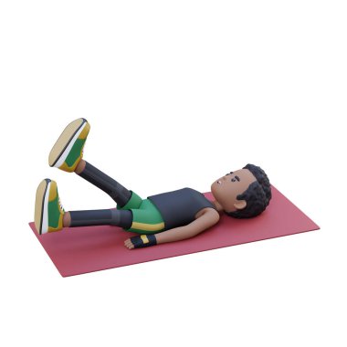 Beyaz adam yoga yapıyor.