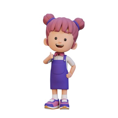 Beyaz arka planda izole edilmiş sevimli küçük bir kızın gülümsemesi.