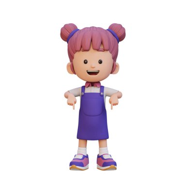 Mutlu bir gülüşü olan sevimli bir kız.