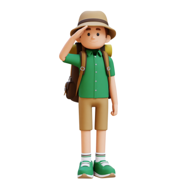 3B Gezgin Karakteri Selam Duruşu