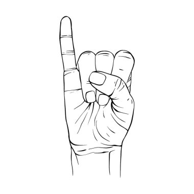 El çizimi çizimi çizim vektör çizimi sanatı