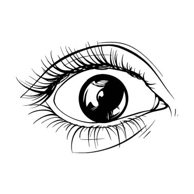 Güzel el çizimi kadın göz çizimi çizimi çizimi çizimi
