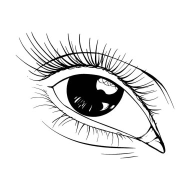 Güzel el çizimi kadın göz çizimi çizimi çizimi çizimi