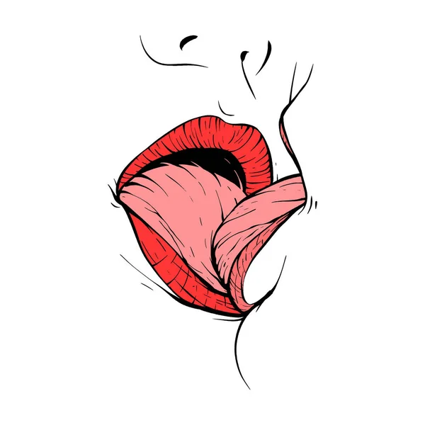 Рисунок Векторной Иллюстрации Полосы Поцелуев — стоковый вектор