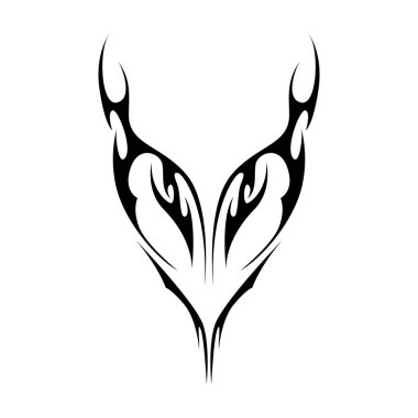 Neo kabilesinin y2k gotik tarzı dövmesi. Siber silizm kalp tasarımı. Siyah beyaz vektör illüstrasyonu.