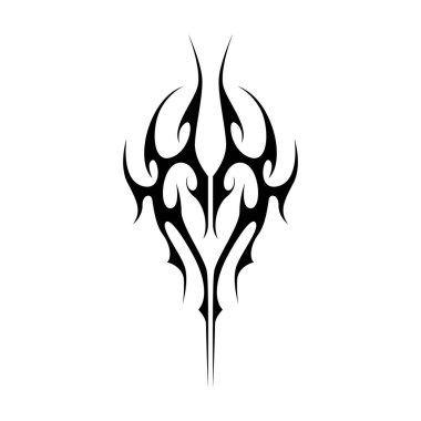 Neo kabilesinin y2k gotik tarzı dövmesi. Siber silizm kalp tasarımı. Siyah beyaz vektör illüstrasyonu.