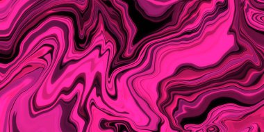 Renkli sıvı kalemin soyut kıvrımlı arka planı. Sıvının dokusu. Şık mermer dalga dokusu çizimi. Trippy arkaplan tasarımı