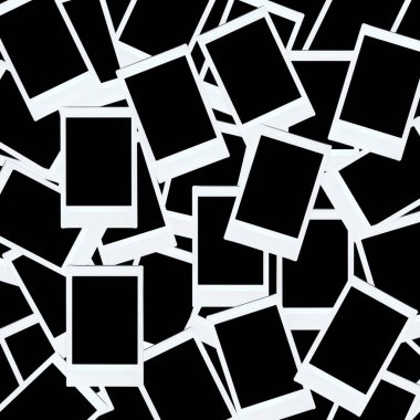 Gerçekçi vintage çerçeve fotoğraf şablonu, anlık fotoğraf çerçevesi şeffaf PNG izole.