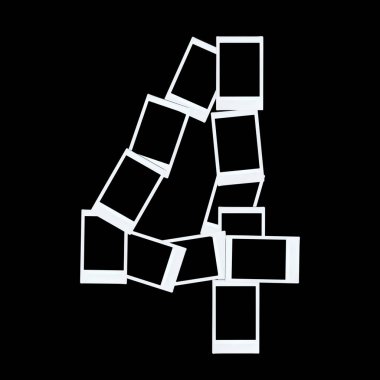 Gerçekçi vintage çerçeve fotoğraf şablonu, anlık fotoğraf çerçevesi şeffaf PNG izole.