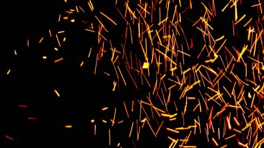 Yüzen közler arka planda şeffaf PNG kıvılcımları oluşturur. Resimleri kaplamak için matlık veya ekran kipi kullanımı.