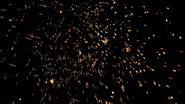 Yüzen közler arka planda şeffaf PNG kıvılcımları oluşturur. Resimleri kaplamak için matlık veya ekran kipi kullanımı.